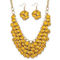 2 Piece Yellow Bib Necklace and Cluster Earrings Set in Yellow Goldtone - Image 1 of 5