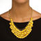 2 Piece Yellow Bib Necklace and Cluster Earrings Set in Yellow Goldtone - Image 3 of 5