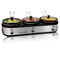 MegaChef Triple 2.5 Quart Slow Cooker and Buffet Server in Brushed Silver and Bl - Image 5 of 5