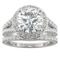 Charles & Colvard 3.69cttw Moissanite Halo Bridal Set in 14k White Gold - Image 1 of 5