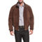 Landing Leathers Men WWII Suede Leather Bomber Jacket - Big & Tall - Image 1 of 4