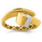 18K Two Tone Gold Italian Elegance SEMI-SOLID BUCKLE WRAP-AROUND RING - Image 1 of 5