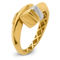 18K Two Tone Gold Italian Elegance SEMI-SOLID BUCKLE WRAP-AROUND RING - Image 5 of 5