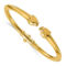 18K Gold Italian Elegance SEMI-SOLID POLISHED HINGED CUFF BANGLE - Image 1 of 5