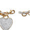 PalmBeach Diamond Accent 18k Gold-Plated Heart Charm Rolo-Link Bracelet 7.75