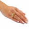 PalmBeach 14k Gold Ultra-Lightweight Nano Diamond Resin Filled Dome Ring - Image 3 of 5