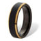 PalmBeach Men's Black Tungsten Matte Finish with Gold-Ion Plating Ring - Image 2 of 5