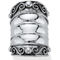 PalmBeach Bohemian Cigar Band-Style Antiqued .925 Sterling Silver Scroll Wide Ring - Image 1 of 5