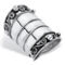 PalmBeach Bohemian Cigar Band-Style Antiqued .925 Sterling Silver Scroll Wide Ring - Image 4 of 5