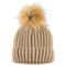 WEAR by Erin Andrews Women's Natural Buffalo Bills Neutral Cuffed Knit Hat with Pom - Image 3 of 3