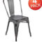 Flash Furniture 4 Pack Distressed Metal Indoor-Outdoor Chair - Image 2 of 5