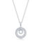 Diamonds D'Argento  Sterling Silver Open Circles Diamond Necklace - (68 Stones) - Image 1 of 3