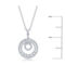 Diamonds D'Argento  Sterling Silver Open Circles Diamond Necklace - (68 Stones) - Image 2 of 3