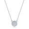 Diamonds D'Argento  Sterling Silver Round Halo Diamond Necklace - (59 Stones) - Image 1 of 3