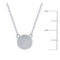 Diamonds D'Argento  Sterling Silver Round Halo Diamond Necklace - (59 Stones) - Image 2 of 3