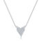 Diamonds D'Argento  Sterling Silver Heart Design Diamond Necklace - (107 Stones) - Image 1 of 3