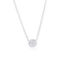 Diamonds D'Argento Sterling Silver Round Halo Diamond Necklace (21 Stones) - Image 1 of 3