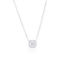 Diamonds D'Argento Sterling Silver Square Halo Diamond Necklace (29 Stones) - Image 1 of 3