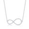 Diamonds D'Argento Sterling Silver Infinity Design Diamond Necklace (73 Stones) - Image 1 of 3