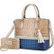 Autumn Crocodile Skin Tote Bag with Wallet - Image 1 of 2