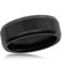 Brushed and Polished Black 8mm Tungsten Ring - Image 1 of 3