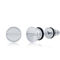 Metallo Stainless Steel 8mm Screw Design Stud Earrings - Image 1 of 2