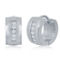Metallo Stainless Steel 13x7mm CZ huggie Hoop Earrings - Image 1 of 2