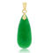 Bellissima 14K Yellow Gold, Flat Jade Pear-Shape Pendant - Image 1 of 2