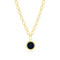 Bellissima 14K Yellow Gold, Round Onyx Paperclip Necklace - Image 1 of 2