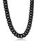 Metallo Stainless Steel 14mm Miami Cuban Chain Necklace - Matte Black IP Plated - Image 1 of 2