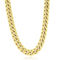 Metallo Stainless Steel 14mm Miami Cuban Chain Necklace - Gold Plated - Image 1 of 2