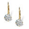 PalmBeach 2.15 TCW Round Cubic Zirconia 10k Yellow Gold Lever-Back Drop Earrings - Image 1 of 4