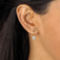 PalmBeach 2.15 TCW Round Cubic Zirconia 10k Yellow Gold Lever-Back Drop Earrings - Image 3 of 4