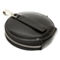 Prada Triangle Plaque Smooth Black Leather Round Mini Pouch Keychain (New) - Image 5 of 5