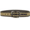 Gucci Mens GG Brown and Beige Size 36/90 Canvas Leather Trim Belt (New) - Image 1 of 5