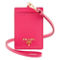 Prada Vitello Move Fuchsia Leather Logo Plaque Lanyard Cardholder Wallet (New) - Image 1 of 5