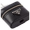 Prada Triangle Saffiano Black Leather Mini Airpods Case with Chain (New) - Image 2 of 4