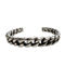 Saint Laurent Silver Gunmetal Chain Link Cuff Bracelet (New) - Image 1 of 4