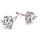 6mm C.Z STUDS 3 PRONGS martini EARRING - Image 1 of 3