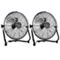 Vie Air 14 Inch Twin Pack Industrial High Velocity Heavy Duty Metal Floor Fan wi - Image 2 of 5