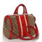 Gucci Monogram Vintage Web Medium Boston Red (Pre-Owned) - Image 3 of 5