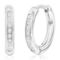 Metallo Stainless Steel 15mm CZ Huggie Earrings - Image 1 of 2