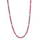 Brilliance Sterling Silver 3.5mm Round CZ Tennis Necklace - Ruby Spinel - Image 1 of 2