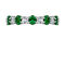 Kiera Rohdium Plated Sterling Silver Created Emerald Eternity Band Ring - Image 2 of 2