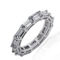 Kiera Rohdium Plated Sterling Silver Straight Baguette Cut Eternity Ring - Image 1 of 3