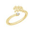 Kiera Yellow Gold Plated Sterling Silver Aquarius Horoscope Zodiac Ring - Image 1 of 4