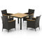 5 Pieces Patio Dining Table Set for 4 with Umbrella Hole - Image 1 of 2